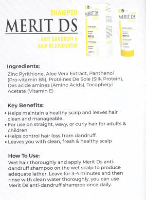 Best Shampoo for Hairfall - Merit DS Anti Dandruff & Hair Rejuvenator Asra Derm pharma