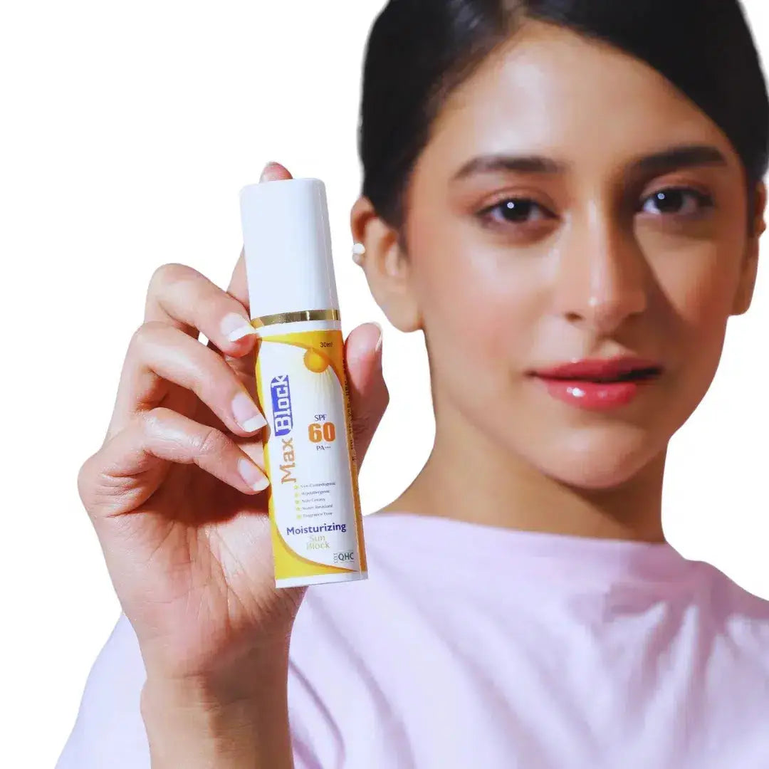 QHC Max Block SPF 60 Moisturizing Sunblock 30ml- derma.pk
