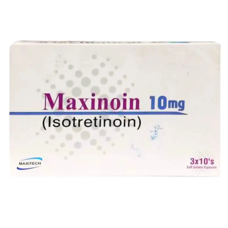 Maxinoin Isotretinoin 10mg Capsules 30s