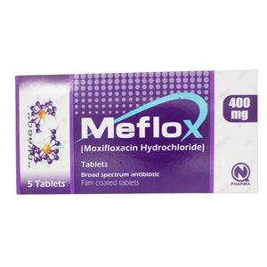 Meflox Tablets 400mg (Moxifloxacin) - Nabi Qasim | derma.pk