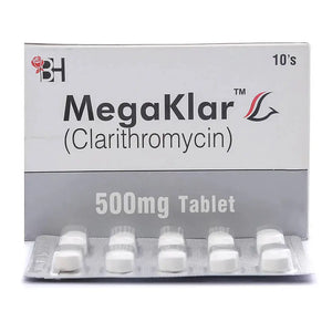 Megaklar Clarithromycin 500mg Tablets 10s | derma.pk