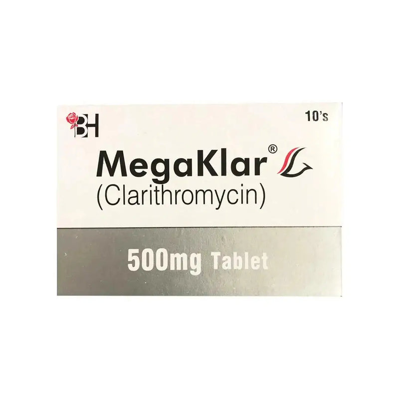 Megaklar 500mg Tablets – Clarithromycin Antibiotic