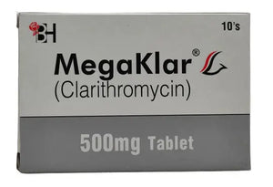 Megaklar 500mg Tablets (10 Tablets) Barrett Hodgson Pakistan | derma.pk