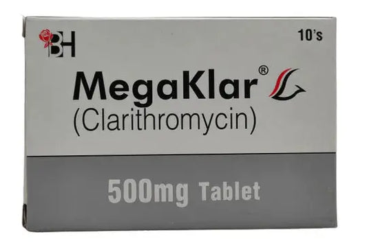 Megaklar 500mg Tablets (10 Tablets) Barrett Hodgson Pakistan | derma.pk