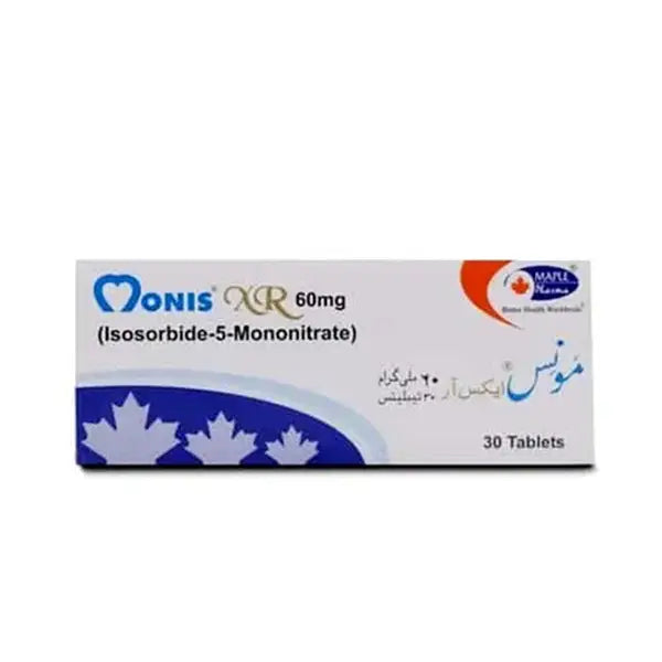 Monis XR 60mg Tablet – Isosorbide Mononitrate Extended Release for Angina