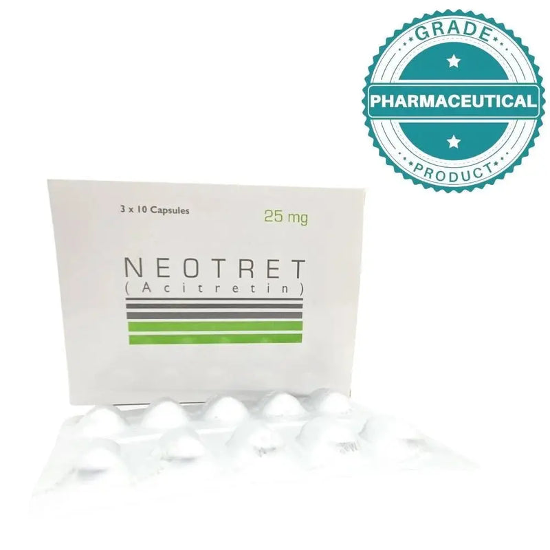 Neotret Capsules 25mg (Acitretin) Pack of 30 Capsules