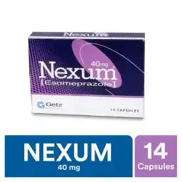 Nexum 40mg 14’s – Effective Acid Reflux and Stomach Ulcer Treatment Getz pharma
