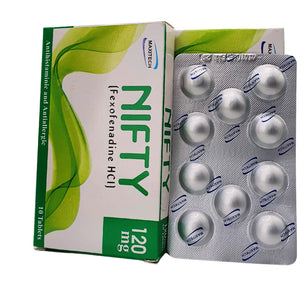 Nifty Tab 120mg (Fexofenadine) | Buy Allergy Relief Tablets