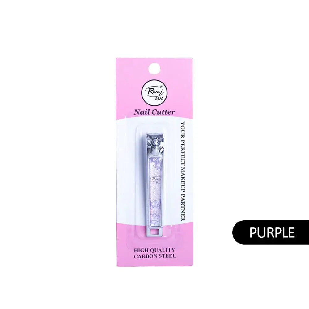 RIVAJ Nail Cutter RVT-005 Purple – Stainless Steel Nail Clipper with Ergonomic Grip