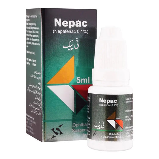 Nepac 0.1% Eye Drops 5ml (Nepafenac) - NSAID Ophthalmic – Available in Pakistan
