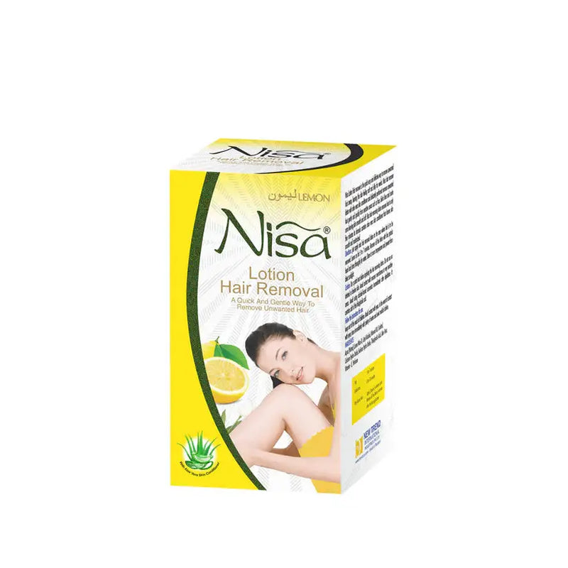 Nisa Hair Removal Lotion Lemon 120ML – Quick & Brightening Hair Removal with Vitamin C