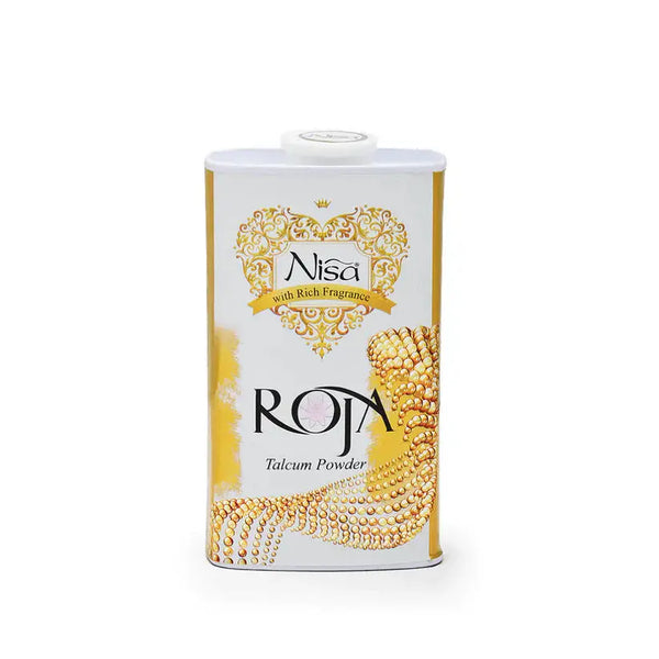 Nisa Tin Talcum Roja 265GM – Floral Freshness & Smooth Dry Comfort