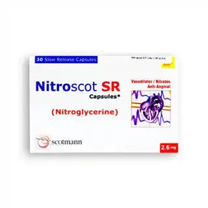 Nitroscot Capsules 2.6mg — Nitroglycerin for Angina Relief – Available in Pakistan