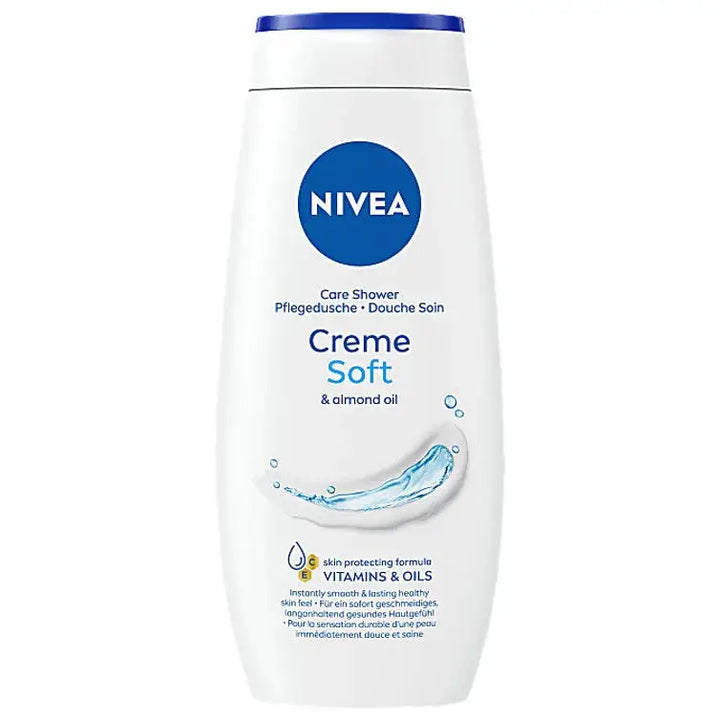 Nivea Creme Soft & Almond Oil Care Shower Cream, For Healthy Skin, 250ml