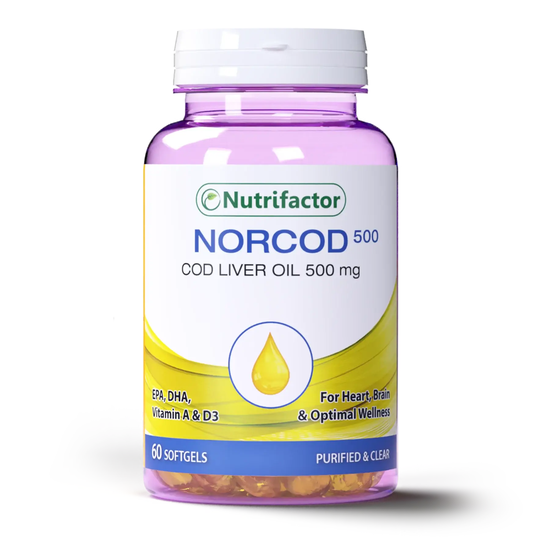 Norcod 500mg Capsules 60s – Omega-3 Fish Oil for Heart & Brain