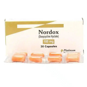 Nordox Capsules 100mg (Doxycycline) - Platinum Pharmaceutical | derma.pk