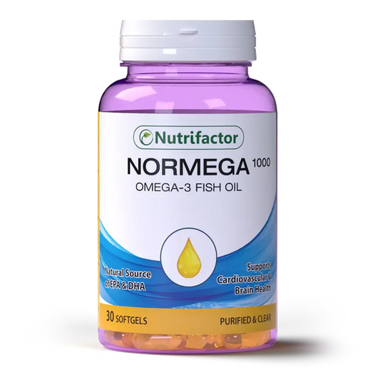 Normega 1000mg Capsules 30s – Omega-3 Fish Oil for Heart & Brain