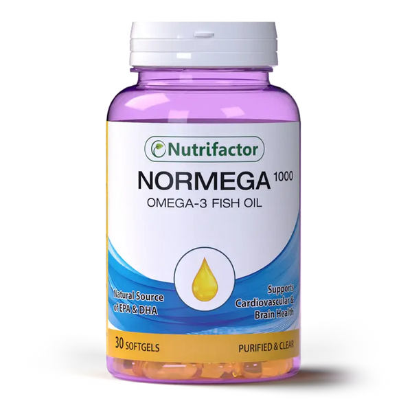 Normega 1000mg Capsules 30s – Omega-3 Fish Oil for Heart & Brain