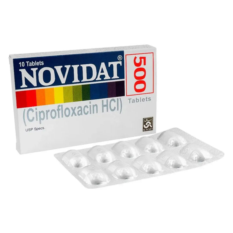 Novidat Tablets 500mg (Ciprofloxacin) - derma.pk