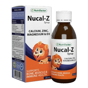 Nucal Z Syrup 120ml – Calcium & Zinc Supplement for Strong Bones - Derma.pk
