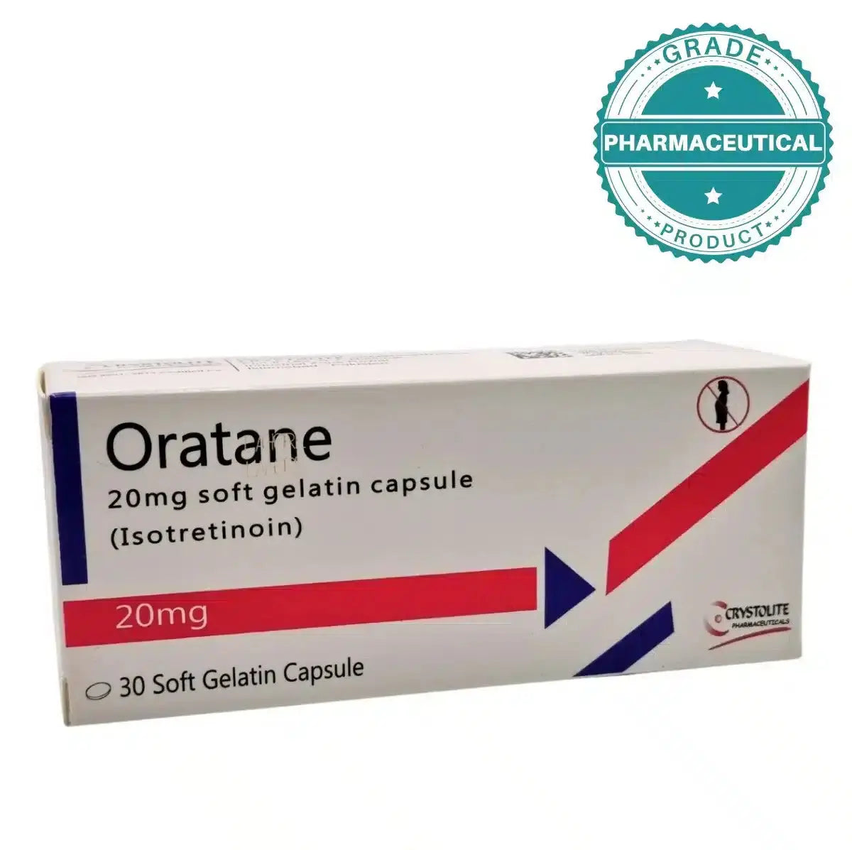 ORATANE TABLETS (ISOTRETIOIN) 20mg PACK OF 30 SOFT GELATIN CAPSULES CRYSTOLITE