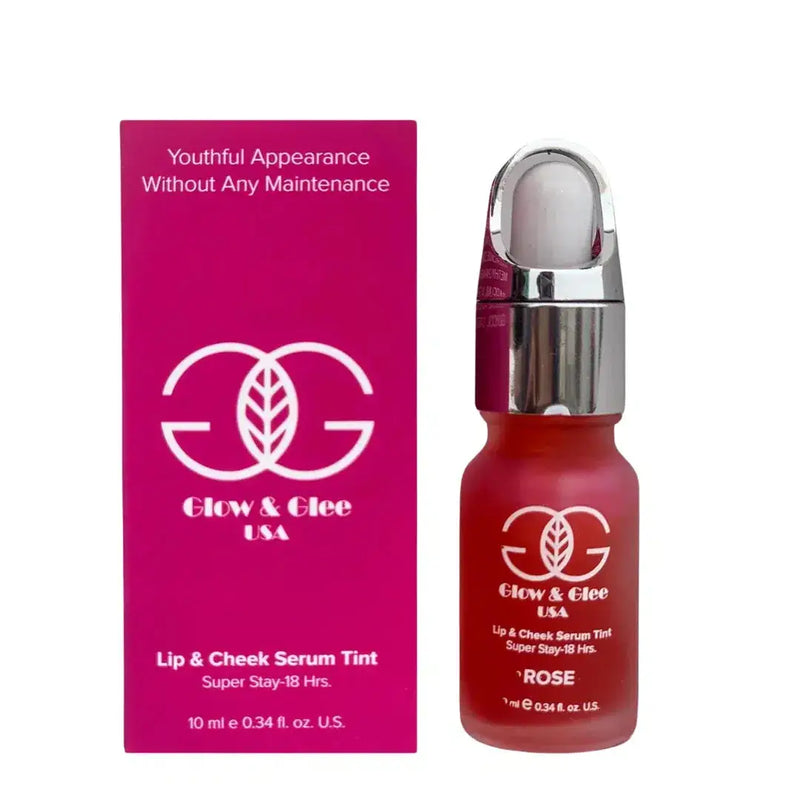 Lip & Cheek Serum Tint Rose 10ml by Glow & Glee