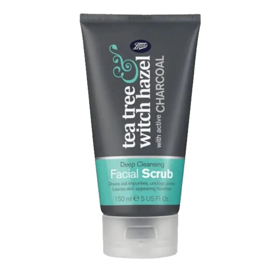 Boots Charcoal Facial Scrub with Tea Tree and Witch Hazel - 15.ml