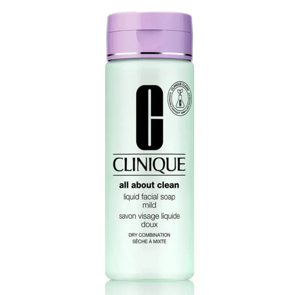 CLINIQUE LIQUID FACIAL SOAP MILD GENTLE LIQUID FACE CLEANSER FOR DRY COMBINATION SKIN 200ML Derma.pk
