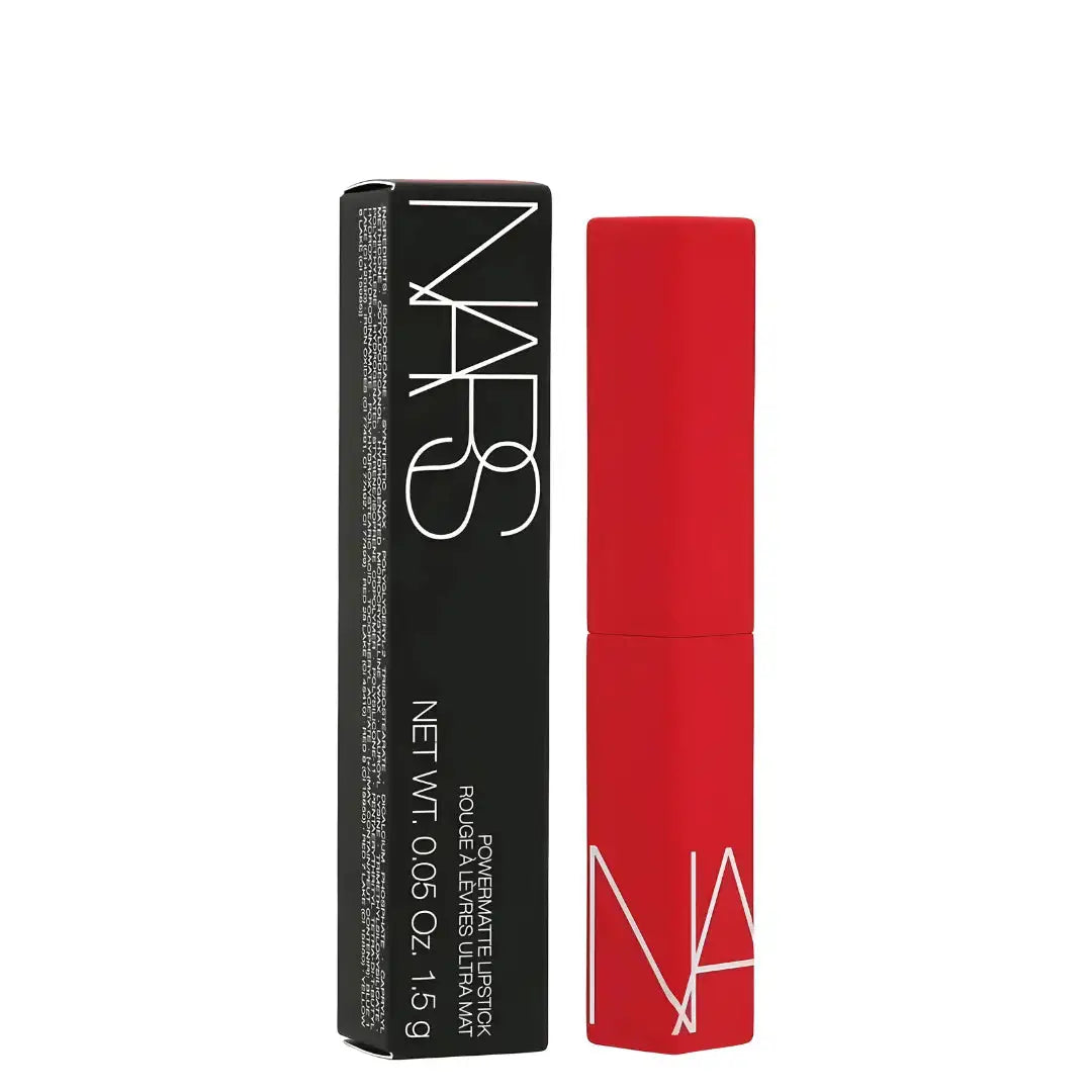 NARS Power Matte Lipstick Too Hot To Hold 133 1.5g — lip swatch maple red