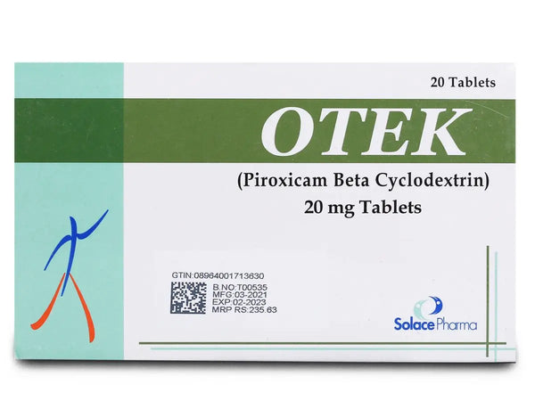 Otek 20mg Tablets – Anti-inflammatory & Analgesic Medicine solace pharma