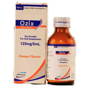 Ozix Cefadroxil 125mg/5ml Antibiotic Oral Suspension