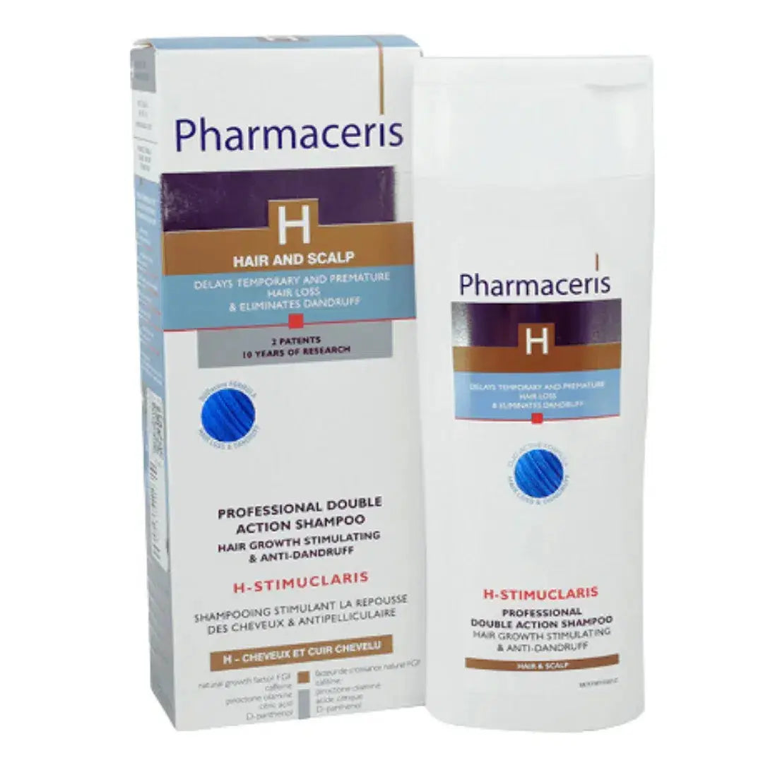 Pharmaceris H Stimuclaris Shampoo 250ml back label — dermocosmetic shampoo by Pharmaceris – View Product Detail