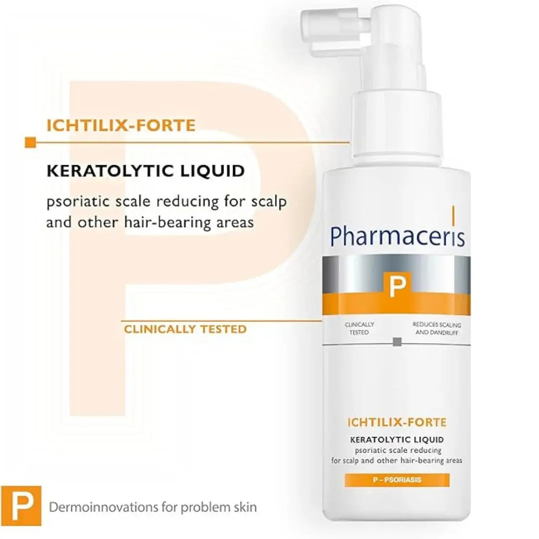 PHARMACERIS ICHTILIX FORTE Keratolytic Liquid (125ml) - Intensive Exfoliation for Psoriasis & Skin Conditions - Imported from Poland