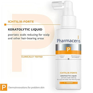 PHARMACERIS ICHTILIX FORTE Keratolytic Liquid (125ml) - Intensive Exfoliation for Psoriasis & Skin Conditions - Imported from Poland