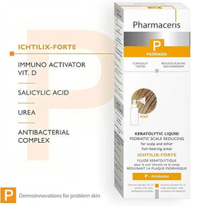 PHARMACERIS ICHTILIX FORTE Keratolytic Liquid (125ml) - Intensive Exfoliation for Psoriasis & Skin Conditions - Imported from Poland