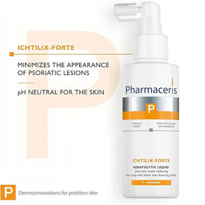 PHARMACERIS ICHTILIX FORTE Keratolytic Liquid (125ml) - Intensive Exfoliation for Psoriasis & Skin Conditions - Imported from Poland