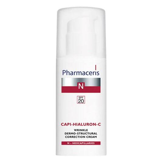 PHARMACERIS N CAPI-HIALURON-C Wrinkle Correcting Cream SPF 20 (50ml) - Anti-Aging & Redness Relief - Original from Poland