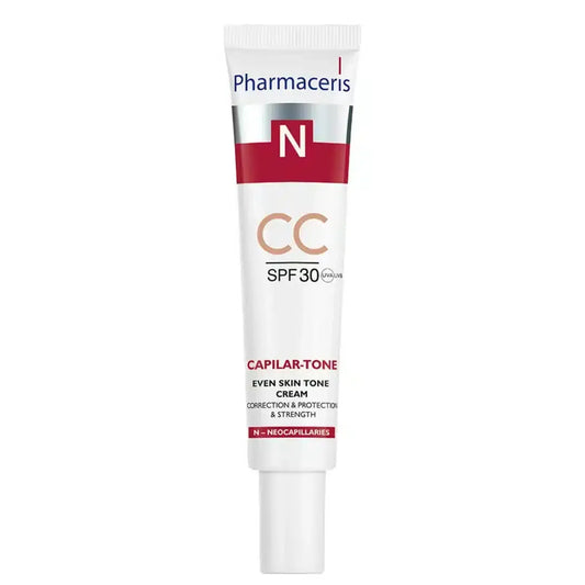 PHARMACERIS N CAPILLARY CC Cream SPF 30 (40ml) - Redness Corrector & Sun Protection - Original from Poland