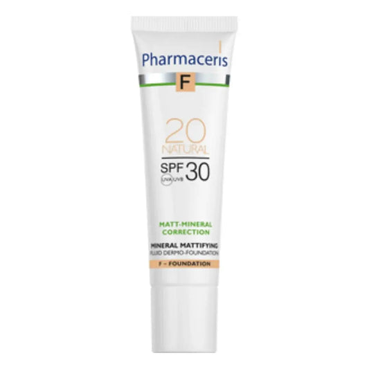 PHARMACERIS Sun Protect Mineral Foundation Natural 20 SPF 30 (30ml) | For Sensitive Skin | derma.pk