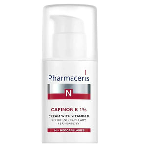 PHARMACERIS N CAPINON K Cream with Vitamin K 1% (30ml) - Reduce Redness & Strengthen Capillaries - Original Import from Poland