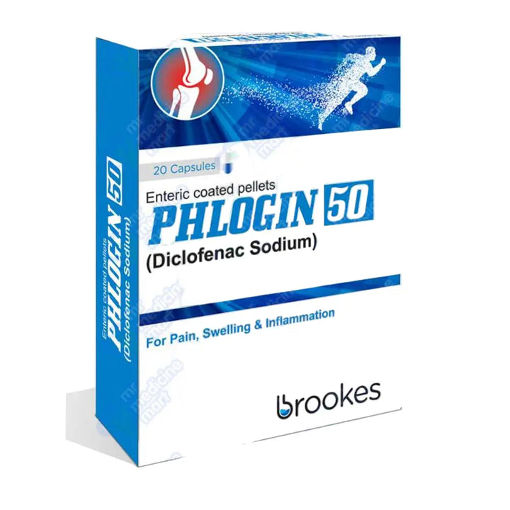 Phlogin Capsules 50Mg – Pain Relief with Diclofenac Sodium brookes pharma private limited