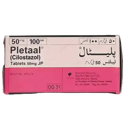 Pletaal 50mg Tablets (100s) — Cilostazol for Peripheral Artery Disease