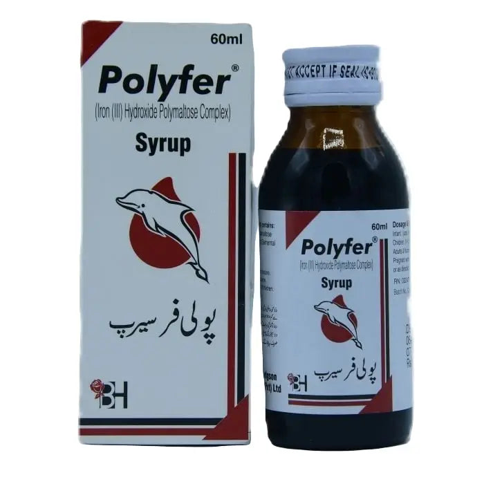Polyfer Syrup 60ml โ Iron Supplement for Anemia At Derma.pk