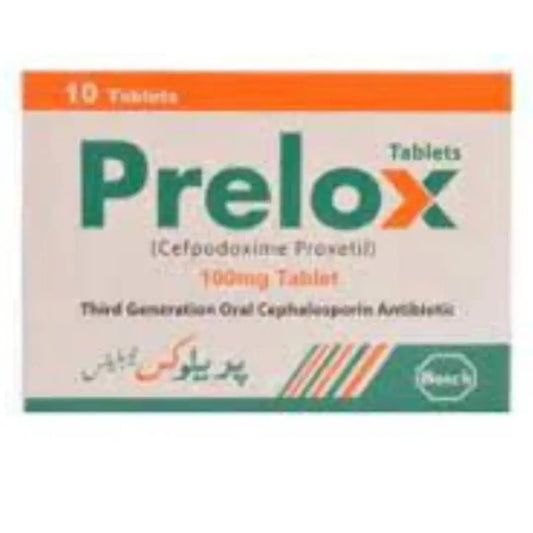 Prelox Tablets 100mg (Cefpodoxime) - Bosch Pharmaceuticals | derma.pk