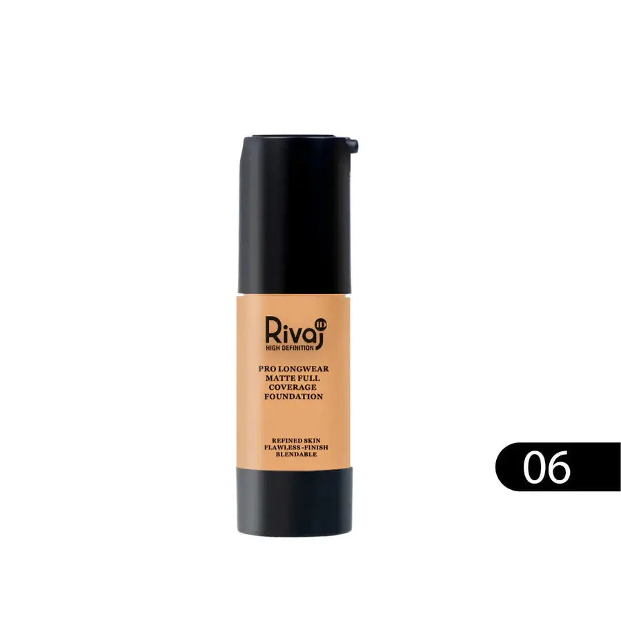 RIVAJ HD Pro Longwear Matte Full Coverage Foundation – Shade 6 – Available in Pakistan