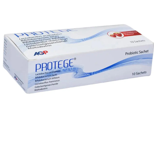 PROTEGE Sachet 10’s – Probiotic for Diarrhea, IBS & Digestive Health AGP