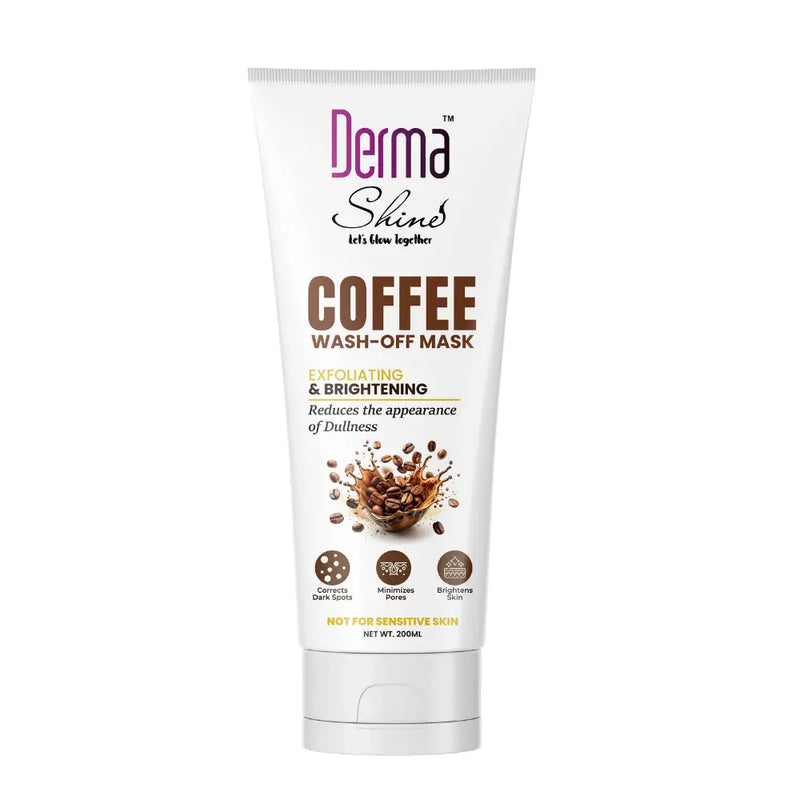 Derma Shine Coffee Wash Off Mask 200ml – Exfoliating & Brightening