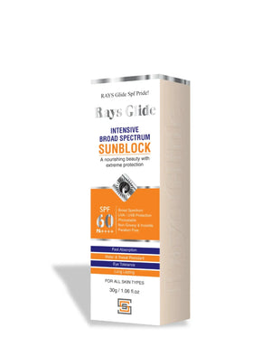 Rays Glide SPF 60 Sunblock 30g — octocrylene homosalate avobenzone formula – View Product Detail