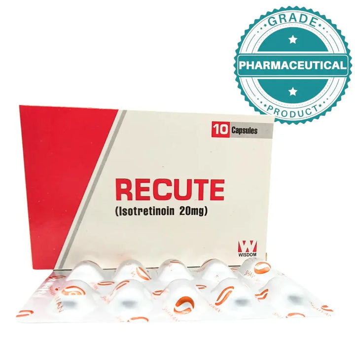 RECUTE CAPSULE 20mg | PACK OF 10 CAPSULES - Derma.pk