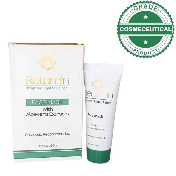 RELUMIN FACE MASK WITH ALOEVERA EXTRACTS 30g Asra Derm pharma